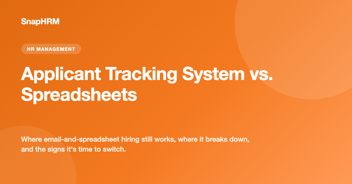 Applicant tracking system vs spreadsheets comparison