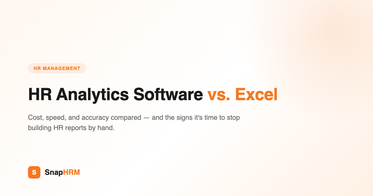 HR analytics software vs Excel comparison